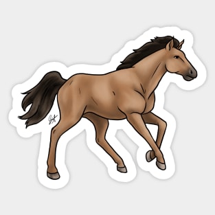 Horse - Mustang - Dun Sticker